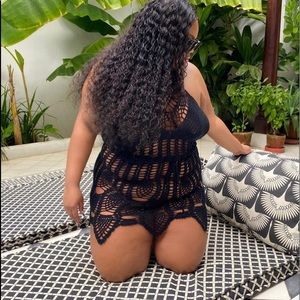 Black 2pc Swim Cover Up